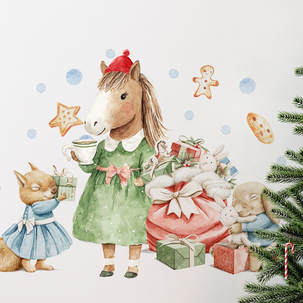 новорічні прикраси для інтер'єру інтернет магазин фото, наклейки новорічні фото, прикраса дитячого садка на новий рік фото, декор в кімнату на новий рік фото, декор класу до нового року фото, наклейка символ року 2026 фото, наклейки на новий рік фото, символ року 2026 фото, наклейки коня 2026 фото, святковий декор дому фото